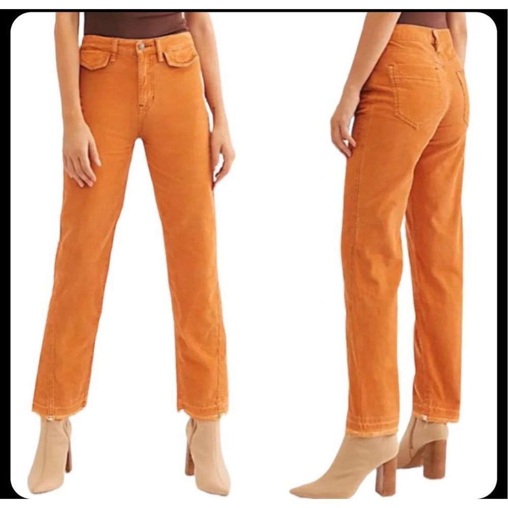 We The Free Straight Leg Pants in Burnt Orange